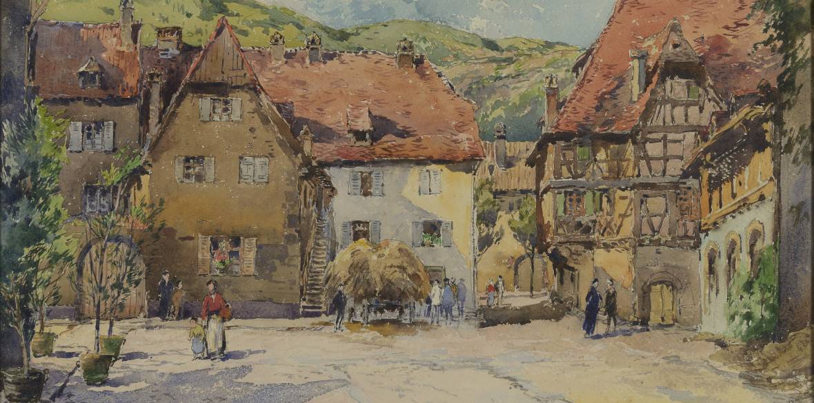 Le village d'Obernai, place de l'Étoile - William Thornley
