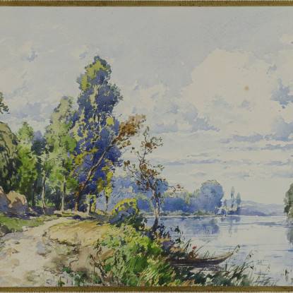 Bord de rivière par William Thornley