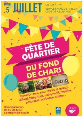 fête du quartier du Fond de Chars