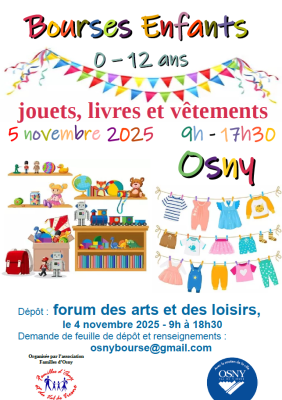 Bourse vêtements jouets novembre 2025
