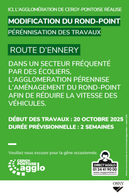 Modification rond-point route d'Ennery