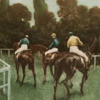 Les trois jockeys, 1902 eau forte 49x42