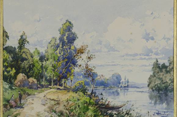 Bord de rivière par William Thornley