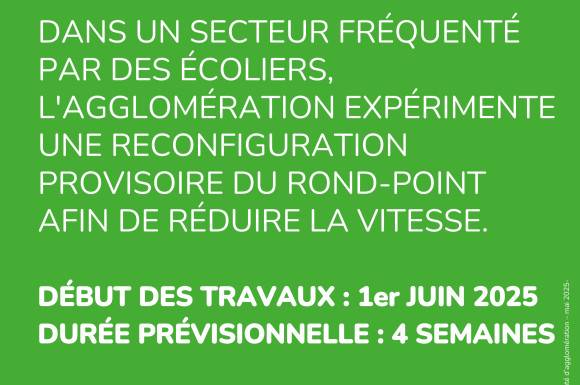 Modification rond-point Route d'Ennery - Phase expérimentale