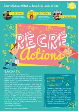Récré'Action n°9 janvier 2022