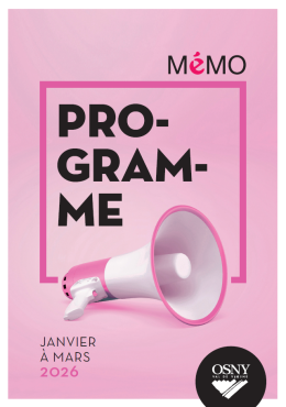 Programme MéMO janvier-mars 2026