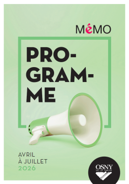 Programme MéMO avril-juillet 2026