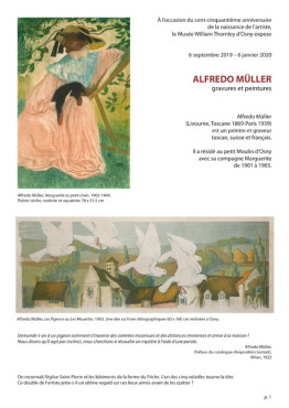 Dépliant de l'exposition du 6 septembre 2019 au 6 janvier 2020